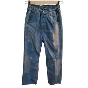 Rolanko Kids Light Wash Patchwork Blue Jean Size 150.